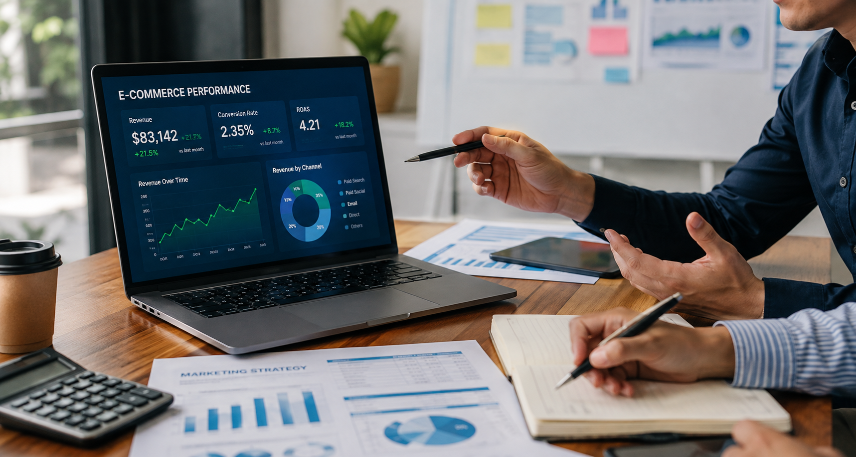 Ecommerce revenue growth chart from performance marketing agency campaigns
