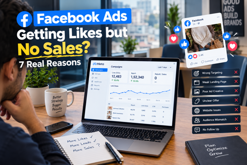 Facebook Ads Getting Likes but No Sales? 7 Real Reasons